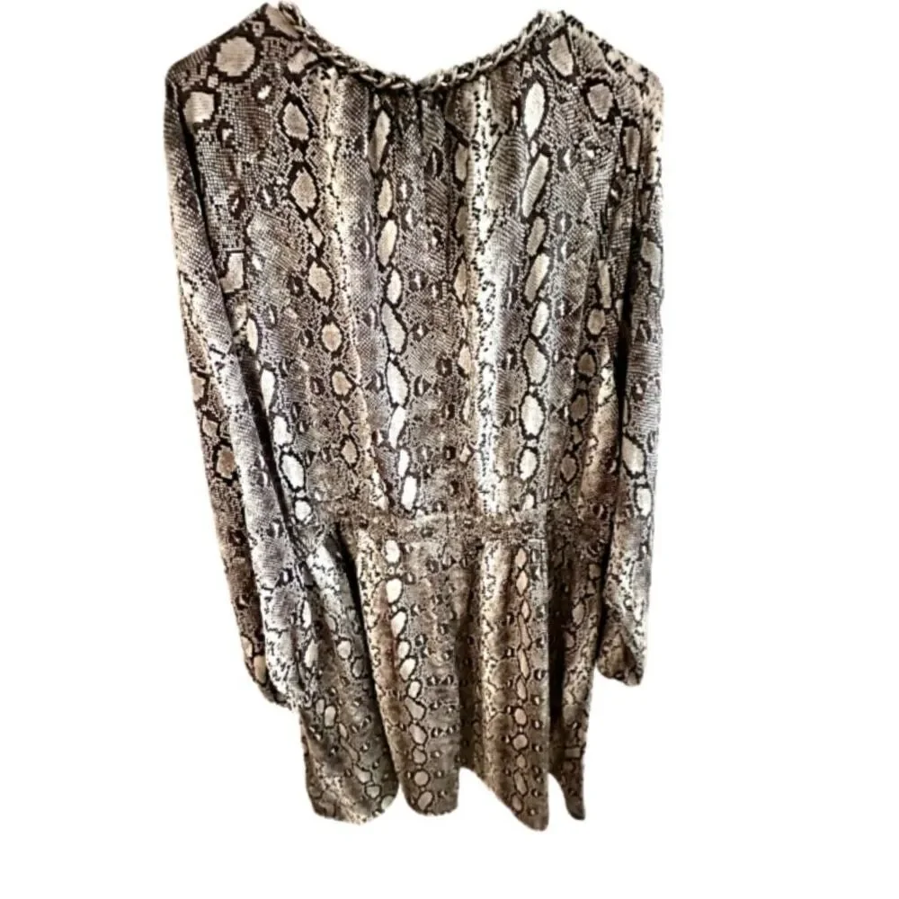 NWT Michael Kors above knee Cocktail Dress. Snake print Size 3X.